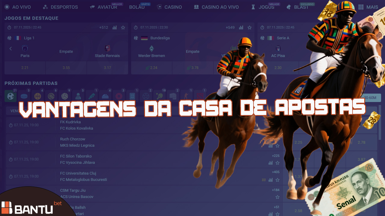 O BantuBet Casino também oferece apostas desportivas.