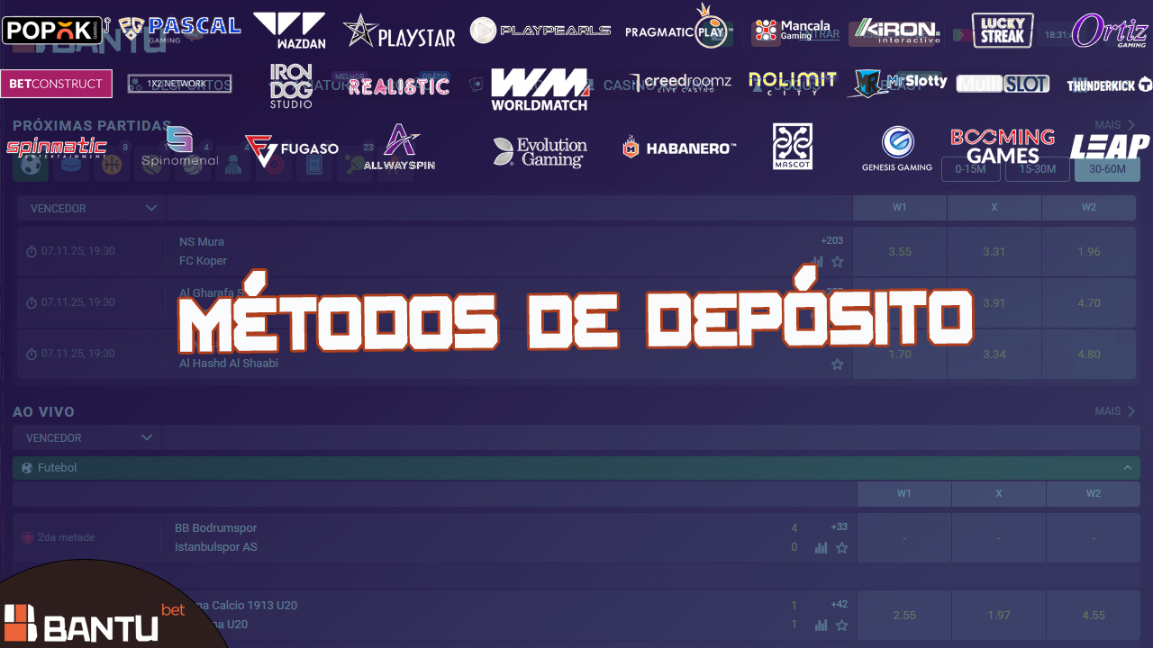 A BantuBet aceita todos os métodos de depósito disponíveis em Angola.