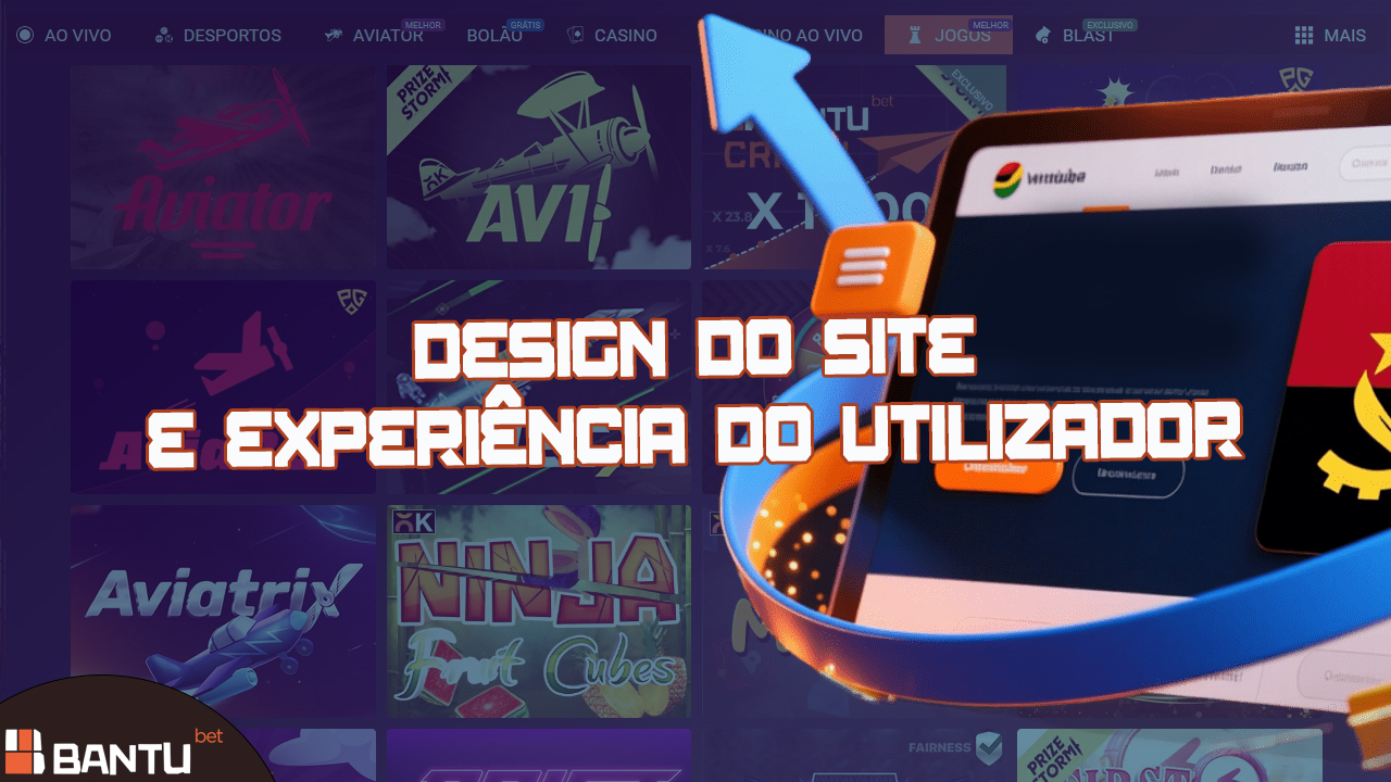 O website da BantuBet apresenta um design moderno e uma interface intuitiva e fácil de utilizar.