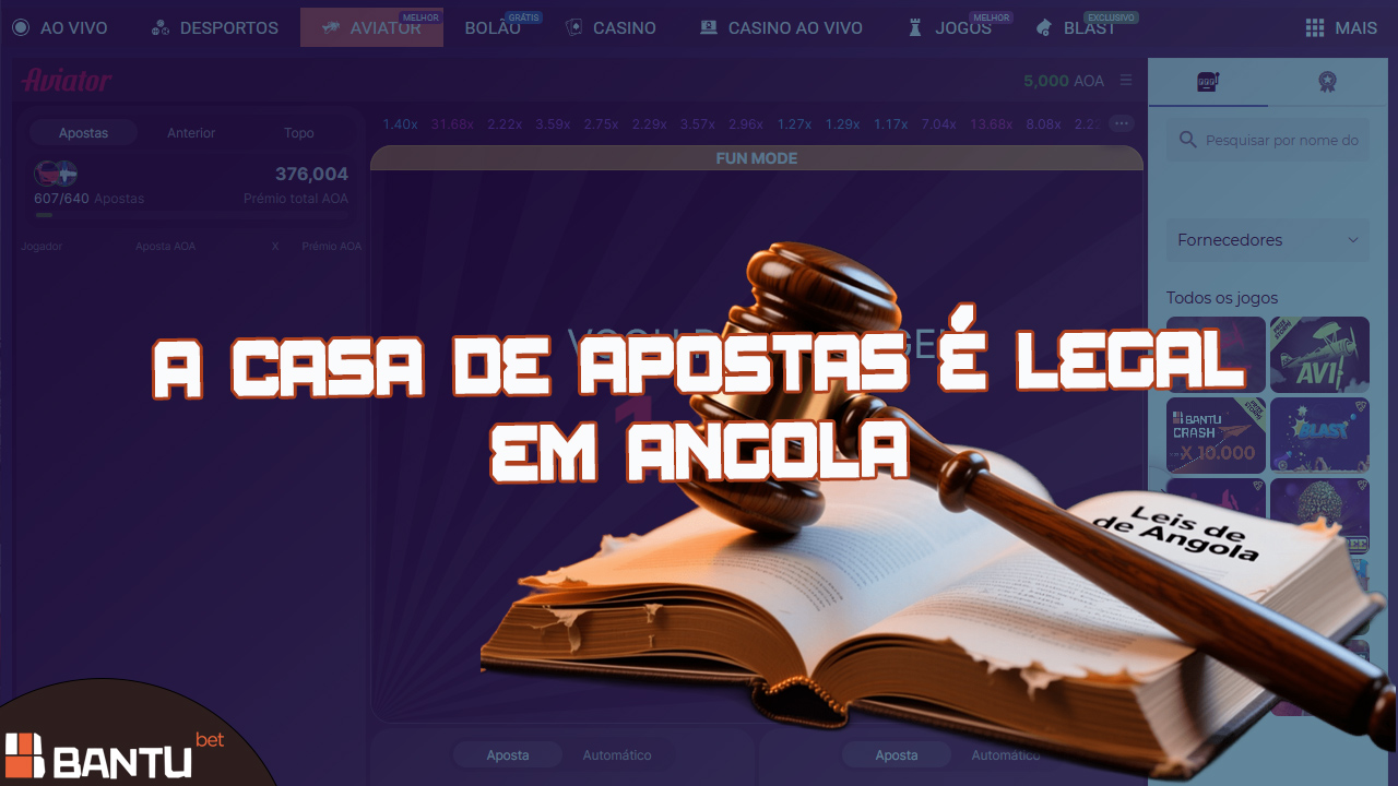 A BantuBet possui todas as licenças e autorizações necessárias para operar em Angola.
