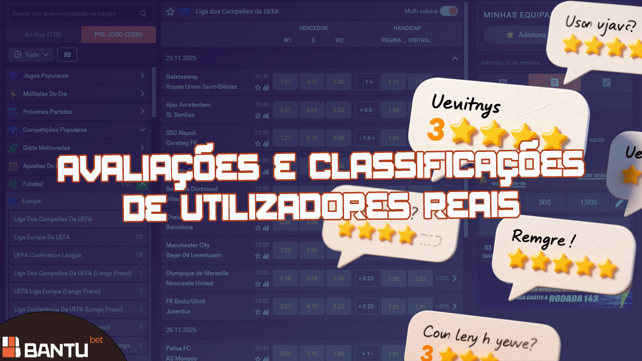 Leia as avaliações reais dos jogadores sobre a BantuBet.